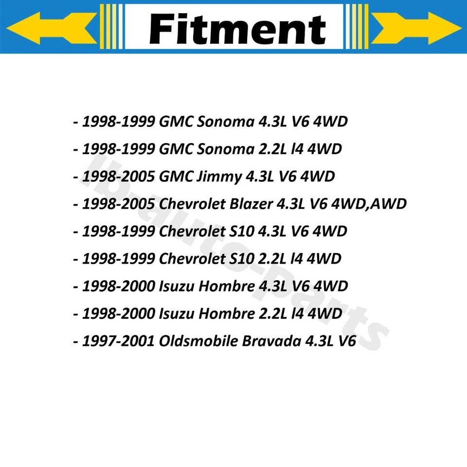 Línea de manguera de freno exterior trasera Sunsong 2x para Chevrolet S10 2,2 L 4x4 1998-1999 Foto 2 de 4