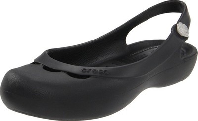 Crocs Jayna Damen Slingback flache Ballerinas schwarz Gr. 8 / 41