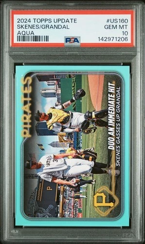 2024 Topps Update Paul Skenes RC Aqua Parallel PSA 10 Pirates Rookie #US160