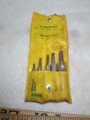Irwin 52635 Hanson 5pc Straight Flute Screw Extractor Set