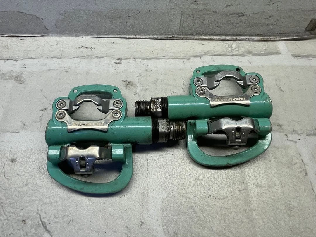 Pédale Plate Vélo Bianchi - Couleur Céleste, Neuve En Emballage D’origine