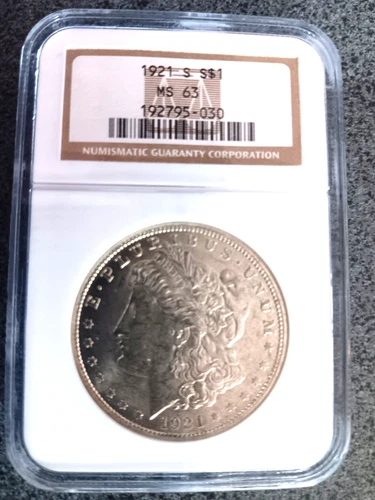 1921-S Morgan Silver Dollar $1 NGC MS63 on sale