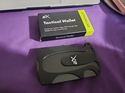 Cartera táctica Extremus Ex con bloqueo RFID de acero de fibra de carbono - Imagen 1 de 3