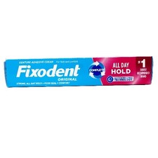  18 pack Fixodent Denture Adhesive Cream Original, All Day Hold 2.4 oz -18 Pack