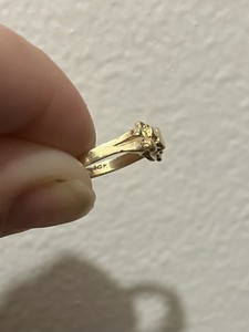 14k Yellow Gold Ring Size 4 No Stone Yellow Gold Nugget woman’s vintage ring