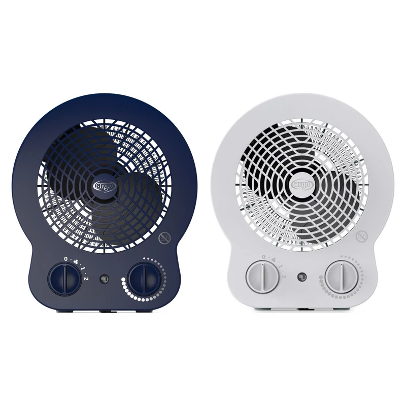 Stufetta Elettrica Termoventilatore ARGO Dori Blu Bianco 2000 W Stufa Casa Bagno