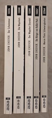 Konvolut von 5 Büchern von John Cheever: Der Schwimmer; Die Wapshots; Der Wapsho