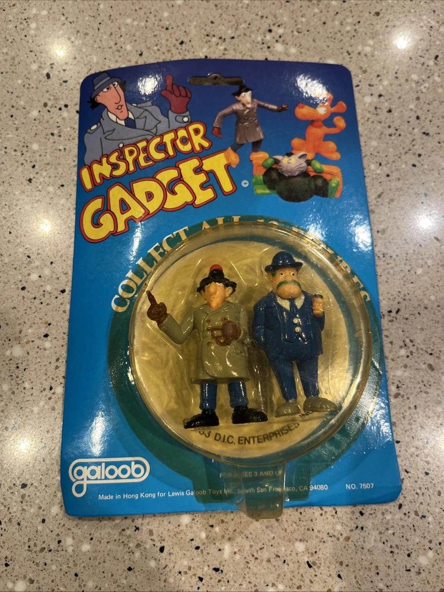 Lot 3 Portes-Clés Inspecteur Gadget - Bandai Popy 1983 - Figurines PVC Rares