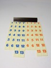 Rummikub Tile Mixed Lot 106 Numbered Tiles Red Blue Orange Black Parts Crafts — photo 6