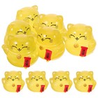 10 Pcs Lucky Waving Cat Micro Landscape Fortune Decorative Statues