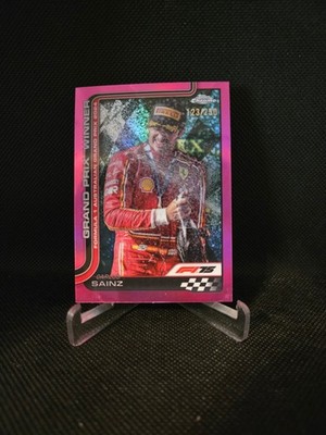 Carlos Sainz 2025 Topps Chrome ' Pink ' #erd 123/250 Parallel #95