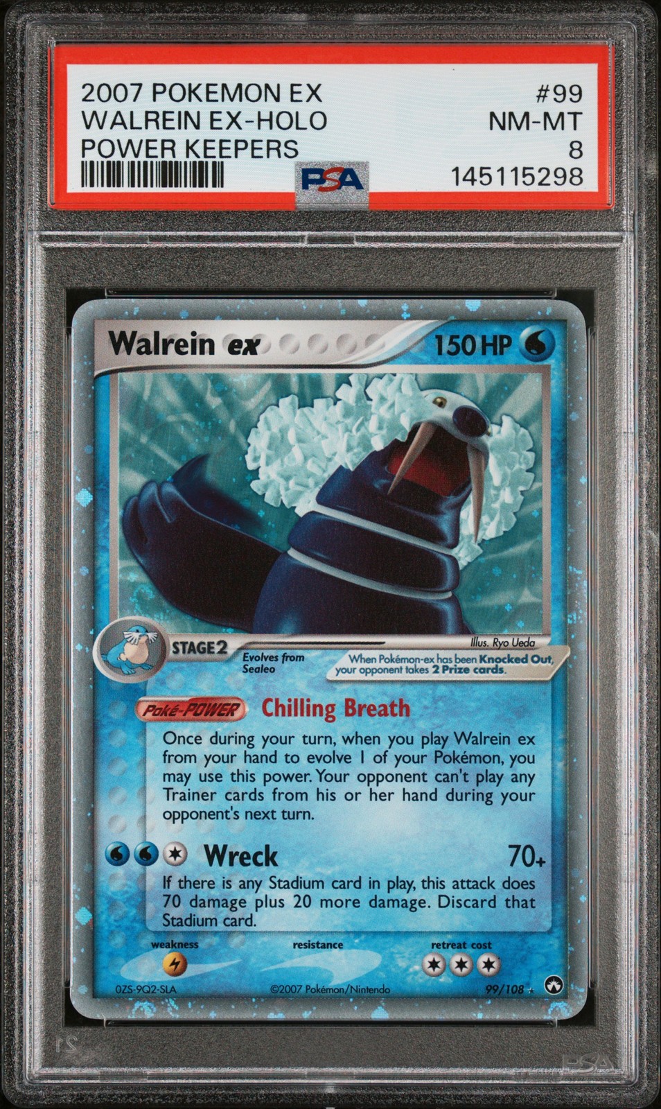 2007 POKEMON EX POWER KEEPERS #99 WALREIN EX-HOLO PSA 8
