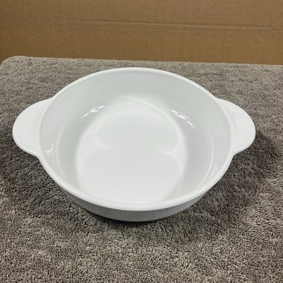 Corning Ware P-270-B White 1 1/4 Quart Round Casserole No Lid Microwave Safe