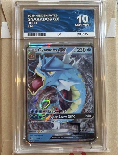 Gyarados GX 2019 Pokemon Sun & Moon Hidden Fates #16 - ACE GEM MINT 10💎