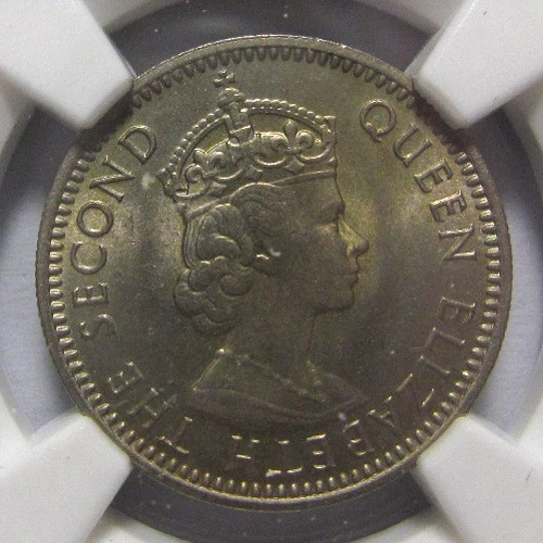 Malaya & British Borneo 10 Cents, 1961 Uncirculated NGC MS 64