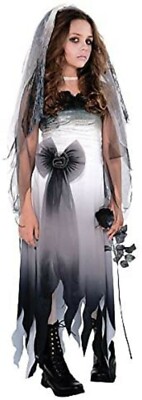 Halloween Kostüm Mädchen verkleiden Outfit 8-10 Jahre Friedhof Braut verkleiden