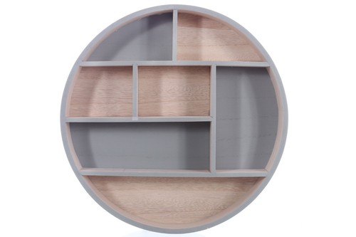 Round Wooden Display Wall Hanging Storage Unit Shelves Cubes Home Decoration New - Picture 3 of 5