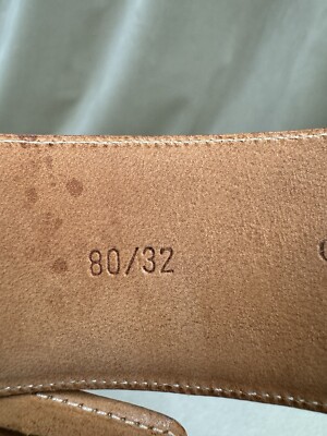 Giorgio Armani leather belt croc embossed Neutral Beige  display picture 2