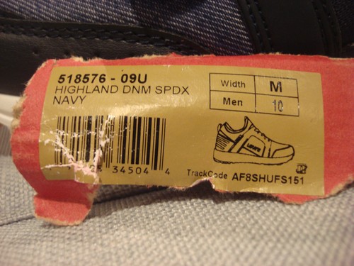 LEVI'S MENS HIGHLAND DNM SPDX NAVY SIZE 10 SNEAKERS SHOES - BRAND NEW - Picture 10 of 10