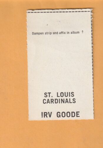 Estampillas de Glendale 1969 Irv Goode de los Cardenales de San Luis #270 Kentucky Wildcats - Imagen 2 de 2