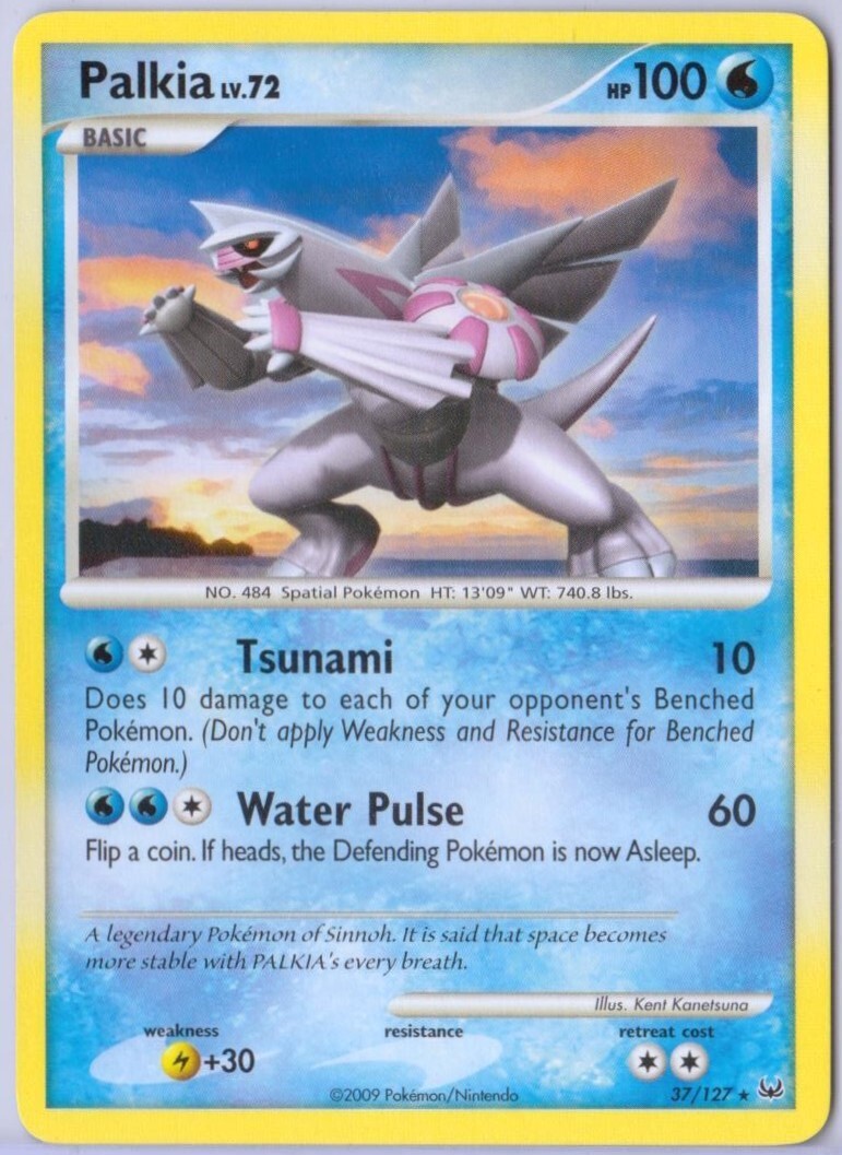 Palkia - 37/127 - Rare - Platinum (Base Set) - Pokémon - Damaged