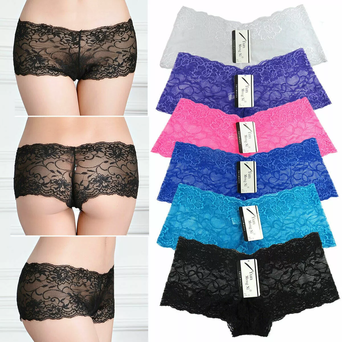 Beokeo Sexy Lace Boyshorts Panties Cheeky Bikinis Underwear for Women 4  Pack-3XL : : Clothing, Shoes & Accessories