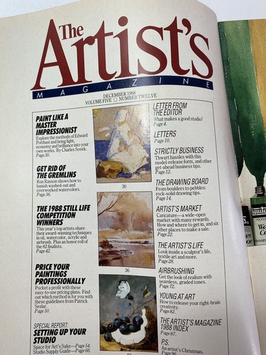 The Artists Magazine October November December January 1988 Education Instruct - Picture 11 of 12