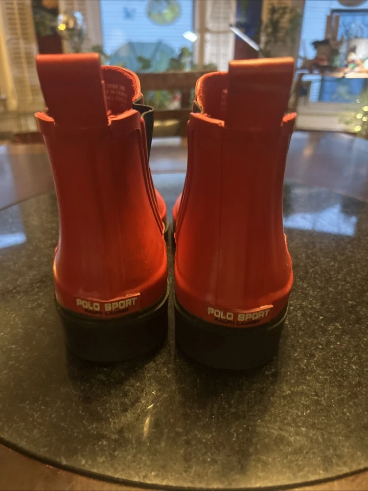 Botas Polo Sport Ralph Lauren Femininas Vermelhas Tamanho 9B - Imagem 3 de 4