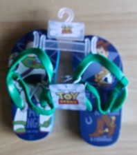 DISNEY PIXAR TOY STORY FLIP-FLOPS - SLIP-ON SANDALS - TODDLER LARGE 9/10 - NWT