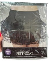 PETTICOAT Pre Owned Women's Black Petticoat - One Size Fits Most NEW