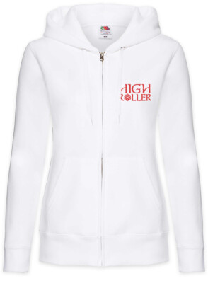 High Roller Damen Zipper Hoodie Geek Nerd Fun RPG MMORPG Gamer Gaming Dices Dice