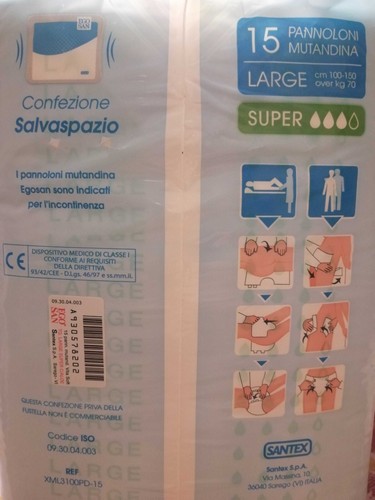 Pannoloni Mutandina per adulti EGOSAN scatola da 60 pezzi totali, nr. 4 confez. - Foto 2 di 4