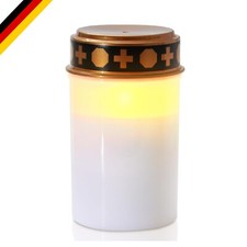 LED Grabkerze  mit Timer für Außen, Flammenlos, 7x12,5cm