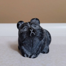 Vintage Boma Raccoon Inuit Handmade Carved Figurine Made In Canada 1990s