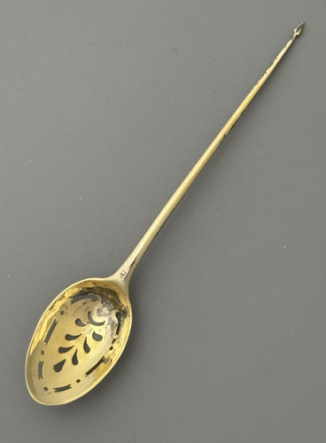 Georgian Silver Gilt MOTE Spoon 5" c1800