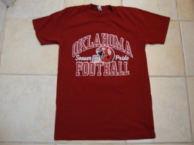 NCAA Oklahoma Sooners College University Football Sports Fan Pride T Shirt S