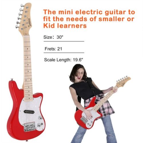 Glarry 30in Maple Fingerboard Mini Electric Guitar Kit with 5W Amplifier Bag - Picture 9 of 24