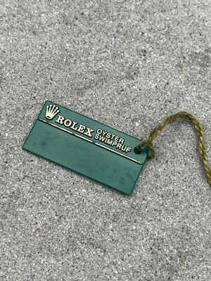 #1289 ORIG. ROLEX N SERIAL OYSTER SWIMPRUF HANG TAG ANHÄNGER HANGTAG GREEN TAG
