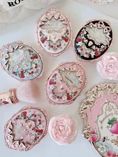 Flower Knows Strawberry Rococo Embossed Blush NEW IN BOX