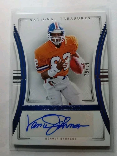 2023 Panini National Treasures Vance Johnson Autograph #SIG-26 /99