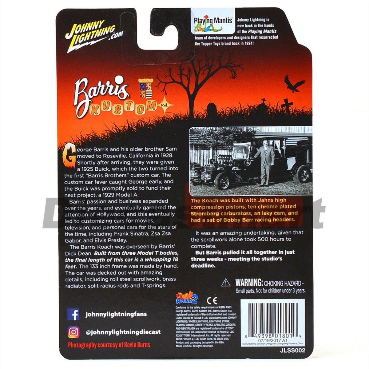 THE MUNSTERS BARRIS KOACH 1:64 DIECAST MODEL BY JOHNNY
