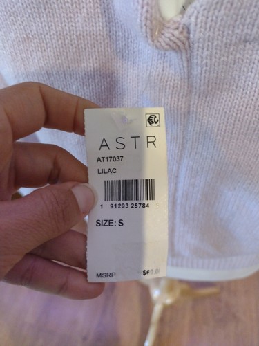 ASTR The Label Women's Cold Shoulder V Neck Long Sleeve Sweater Size S Lilac NWT - Bild 4 von 11