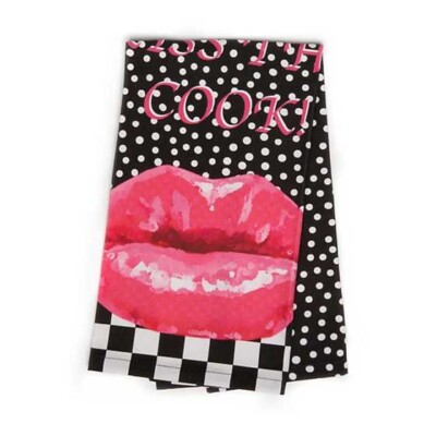 Brand New Mackenzie Childs Kiss the Cook Dish Towel