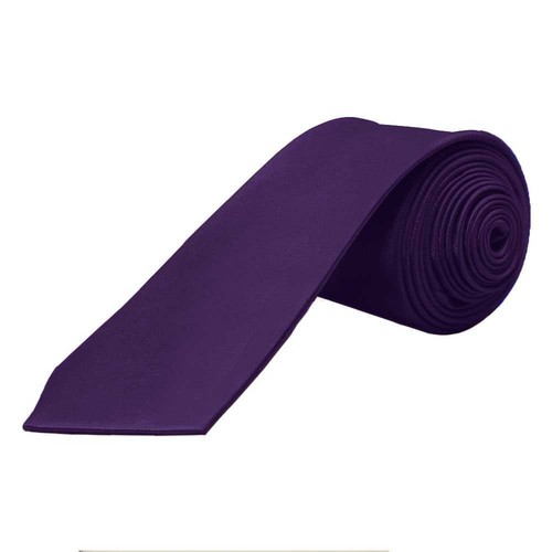 Cravate étroite satinée mode polyester unisexe classique violet n°3 8433799107414