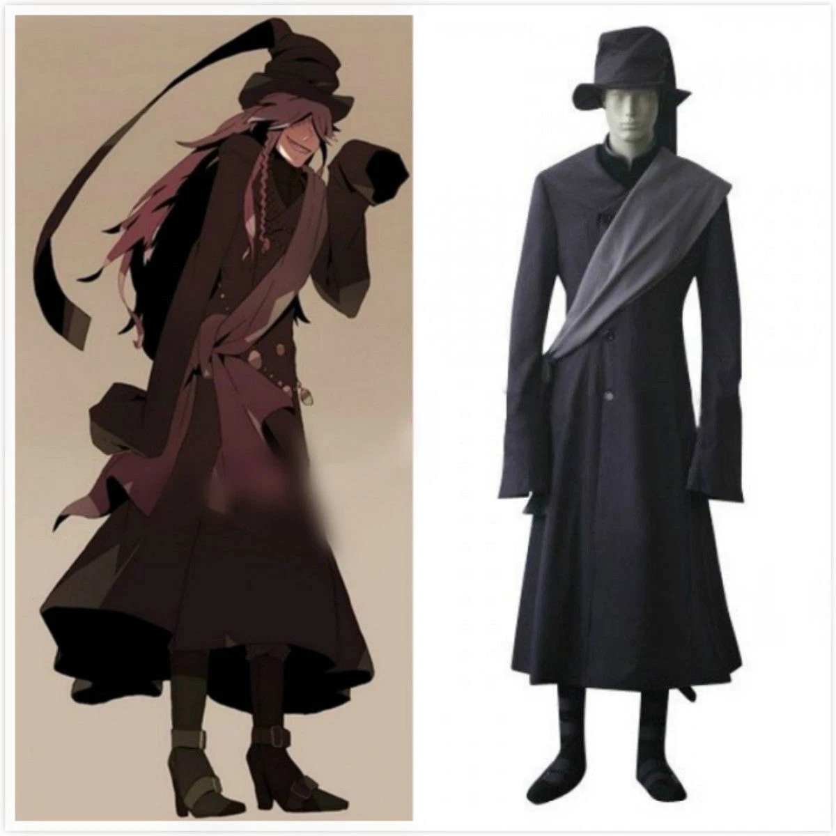 Black Butler Kuroshitsuji Undertaker Cosplay Costume Uniform Halloween