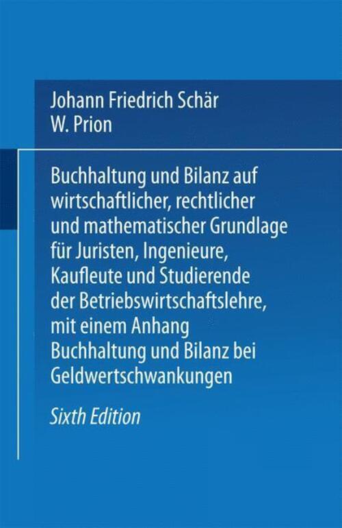 Thumbnail - Buchhaltung Und Bilanz W. Prion (u. A.) Taschenbuch Paperback Xiv