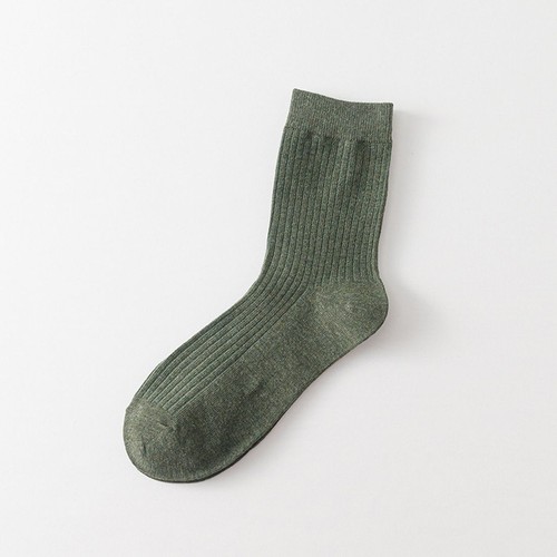 Solid Color Knitting Rib Crew socks Men Dress Socks Men's Socks Cotton Socks - Picture 13 of 20