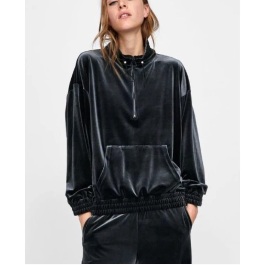 Zara satin top jogging jacket