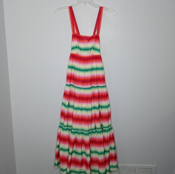 J.Crew multicolor tiered maxi dress size 00 | eBay