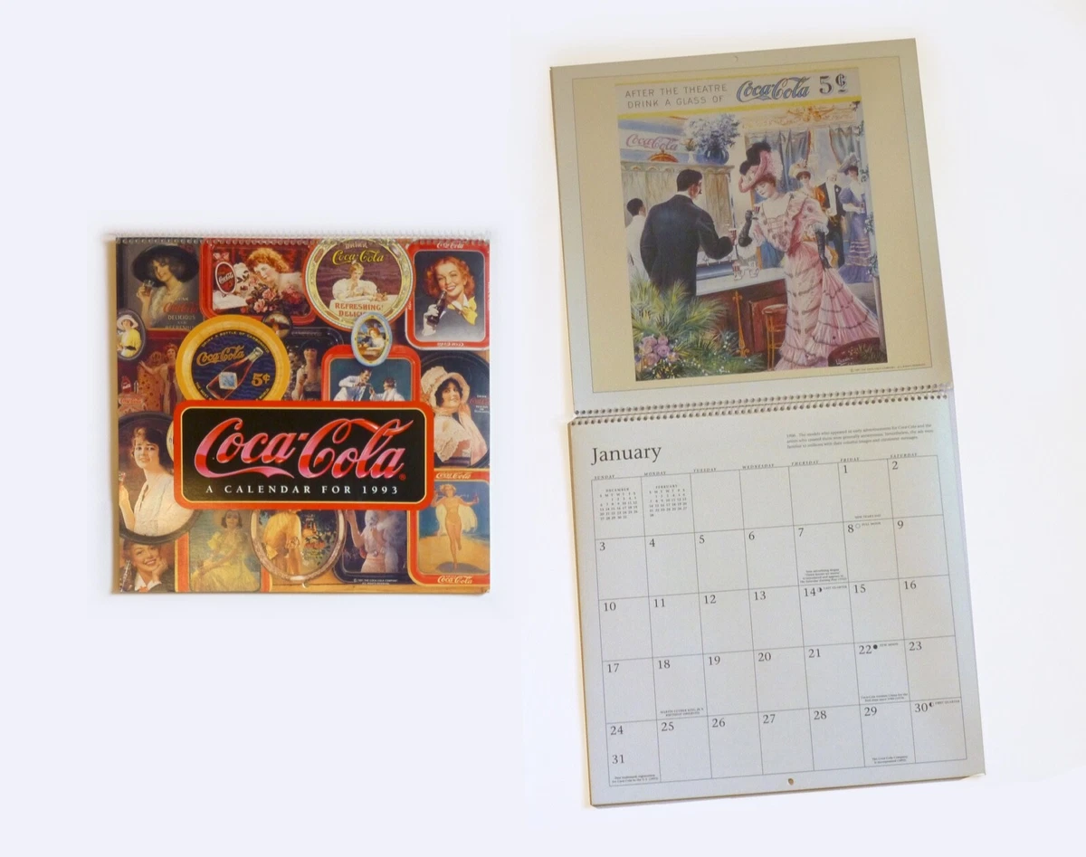 coca-cola-a-calendar-for-1993-by-the-coca-cola-company-mint-condition-ebay